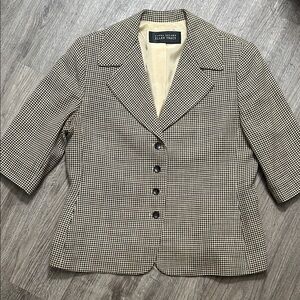 Ellen Tracy Houndstooth Blazer